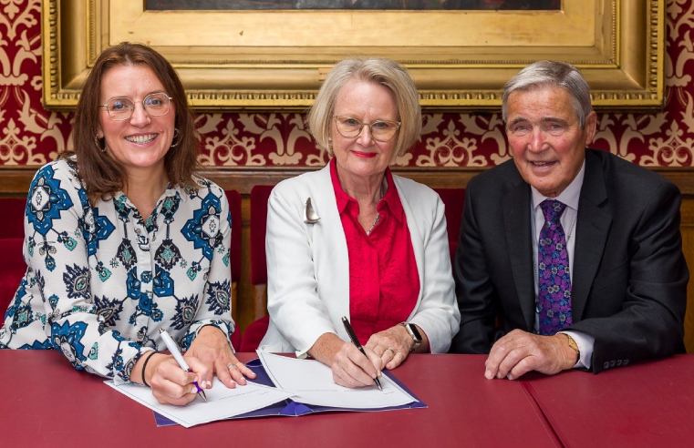 L to R: CEO of RoSPA Rebecca Hickman, Vice President Baroness Watkins, Life President Lord Jordan